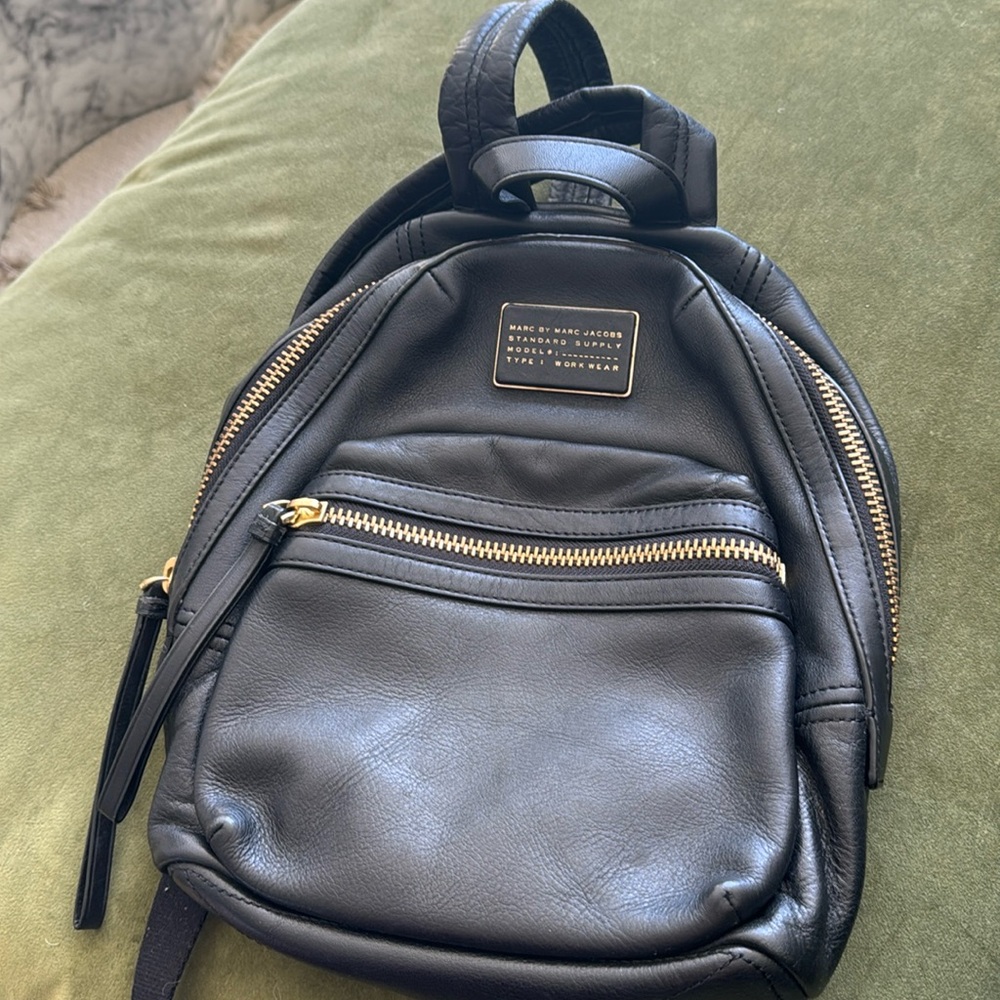 Small black leather Marc Jacob’s backpack